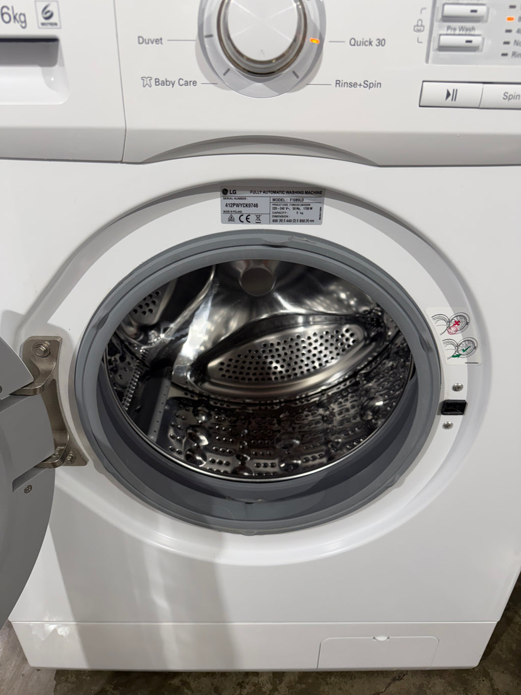 LG DirectDrive 6kg elöltöltős mosógép