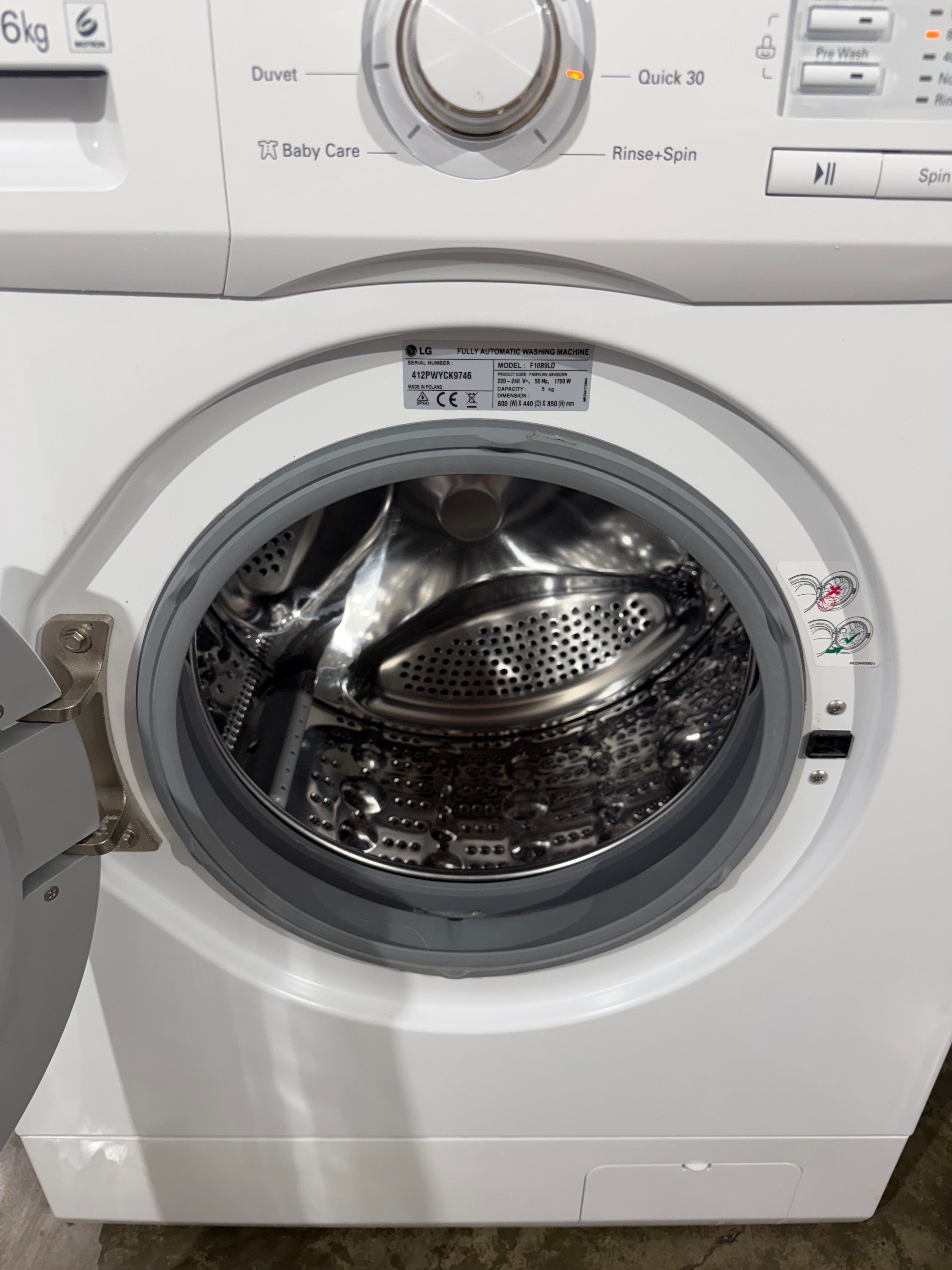 LG DirectDrive 6kg elöltöltős mosógép