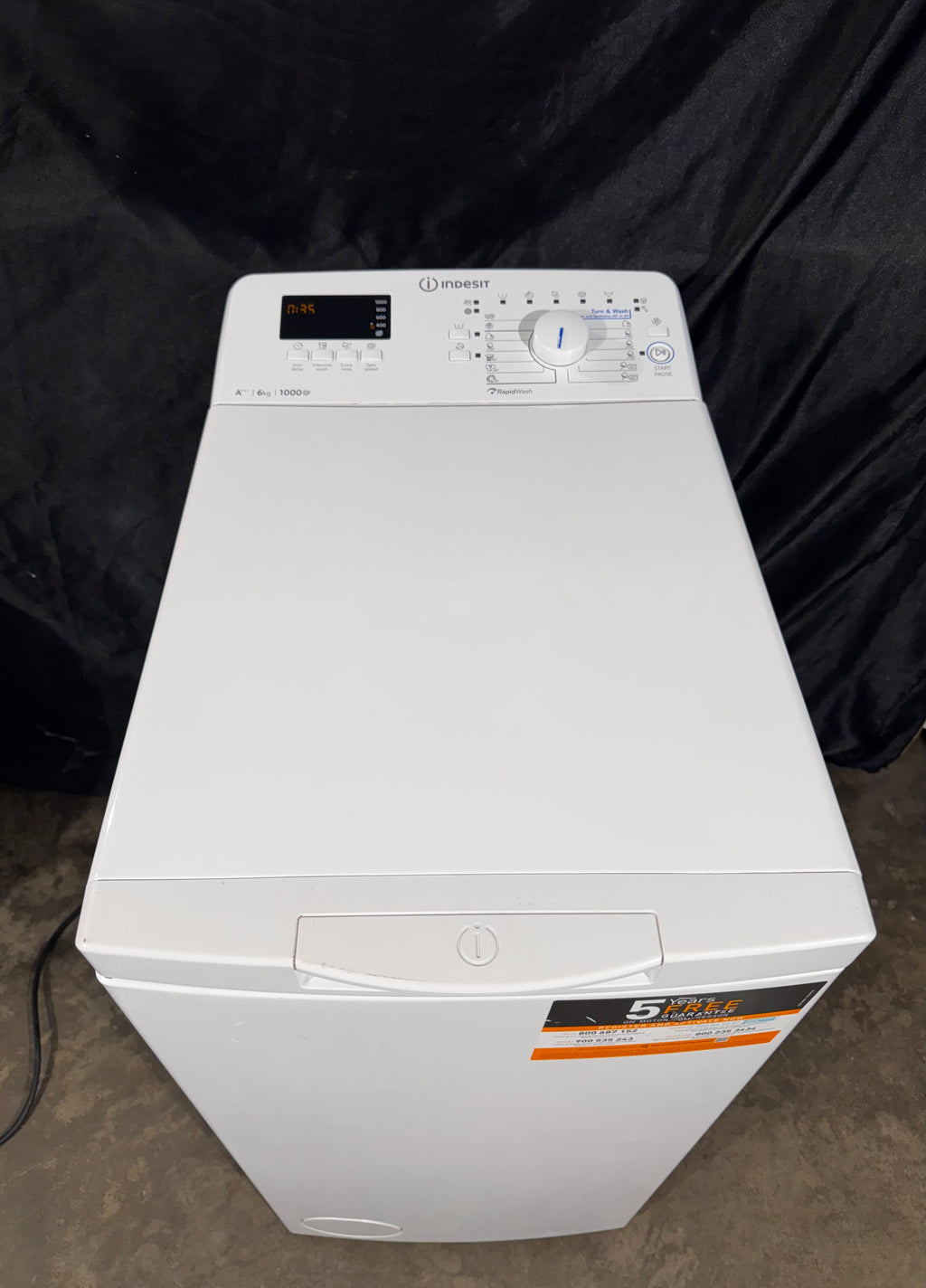 Indesit 6kg felültöltős mosógép