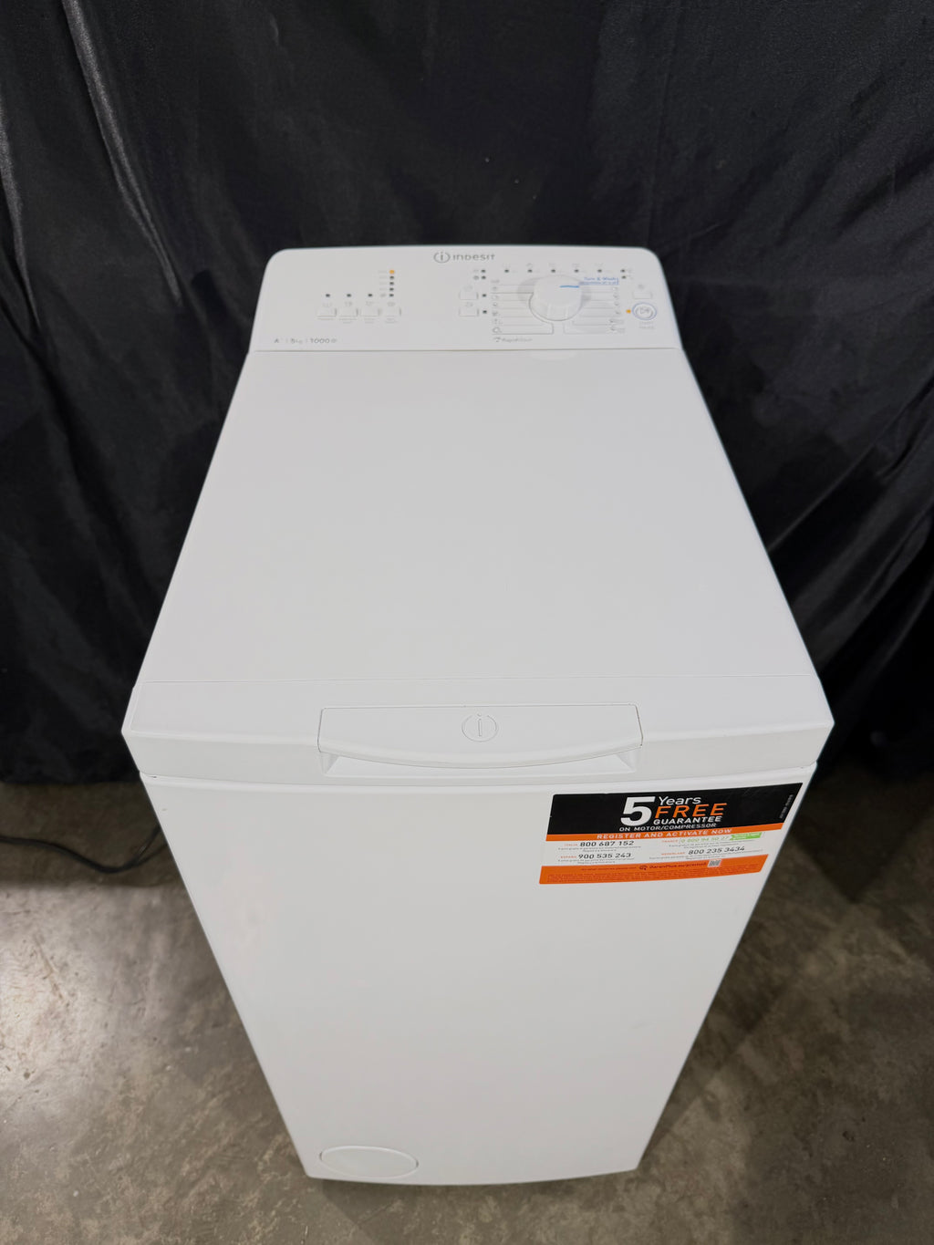 Indesit 5 kg felültöltős mosógép