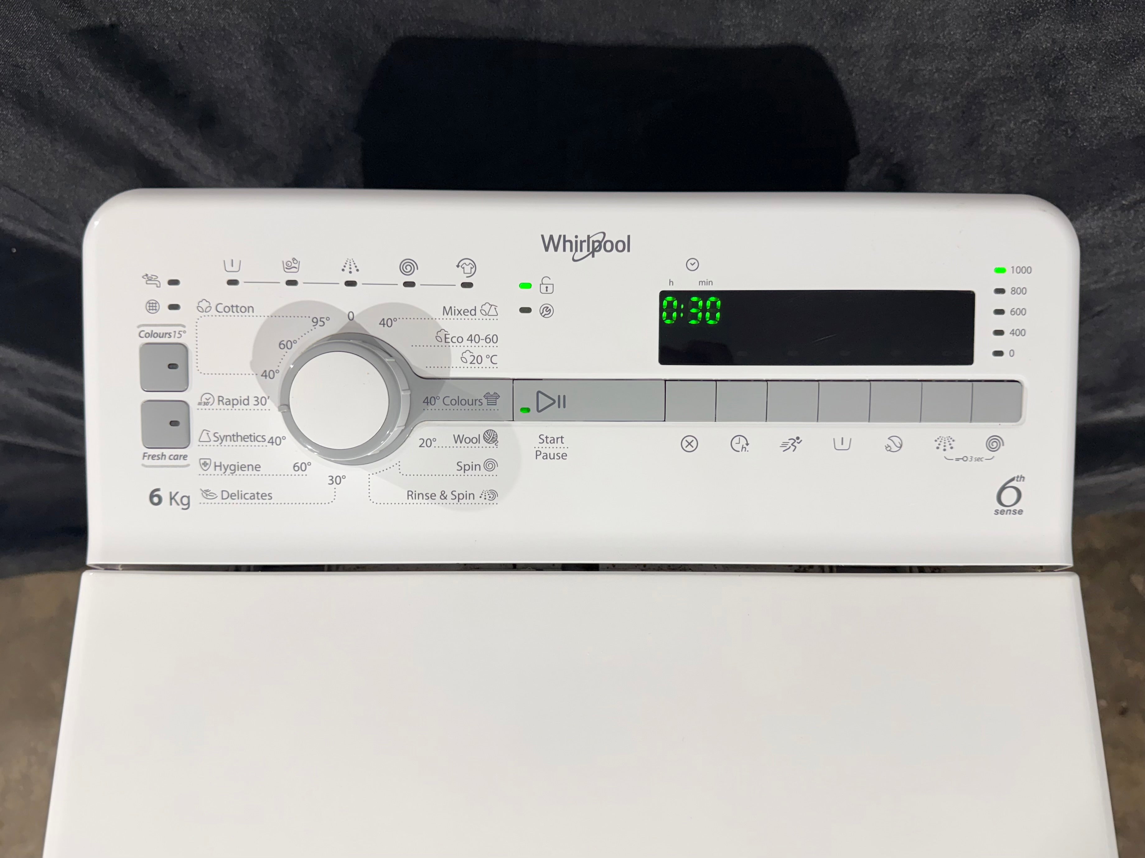 Whirlpool 6kg felültöltős mosógép