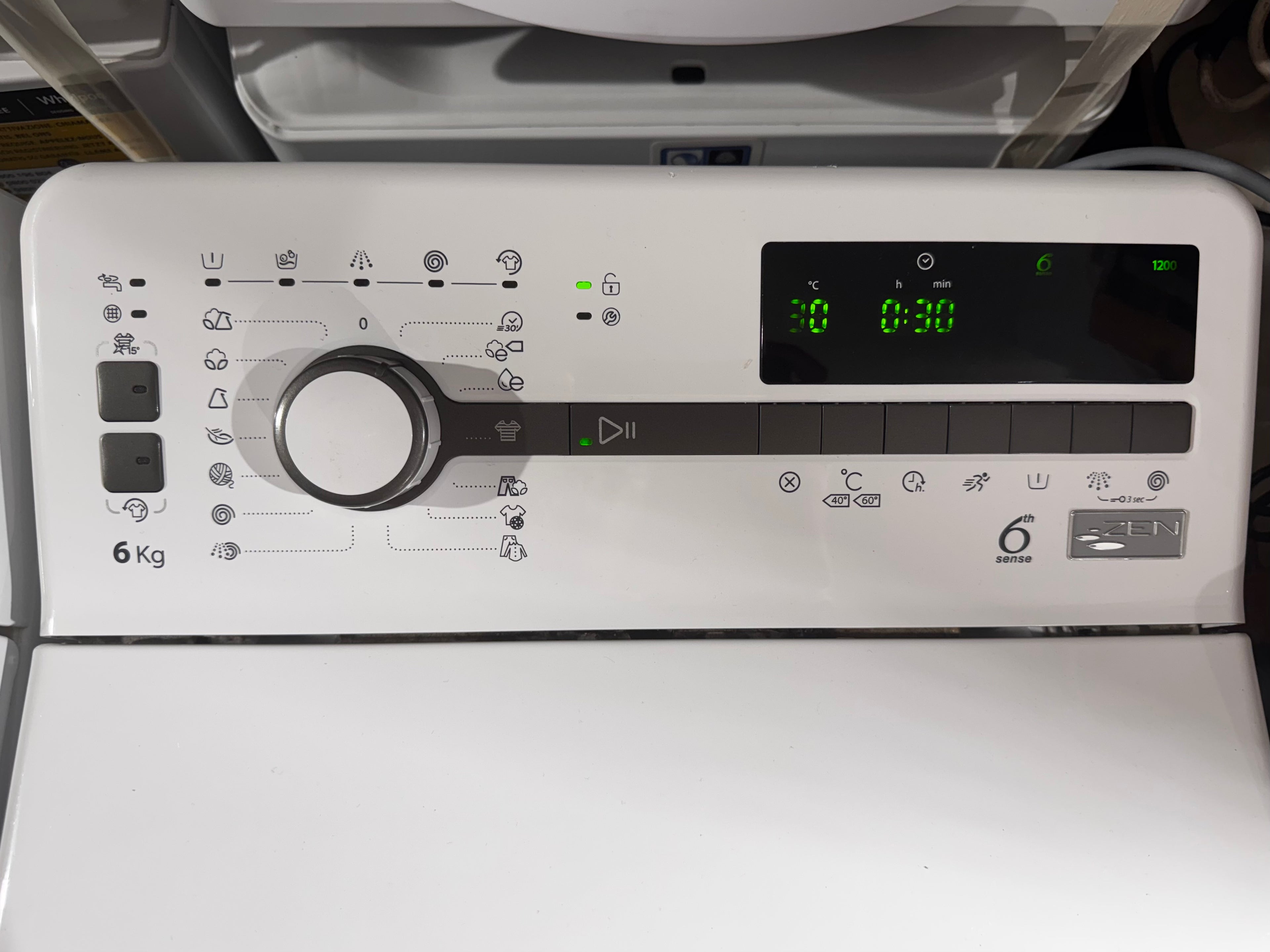 Whirlpool ZEN 6 kg felültöltős mosógép