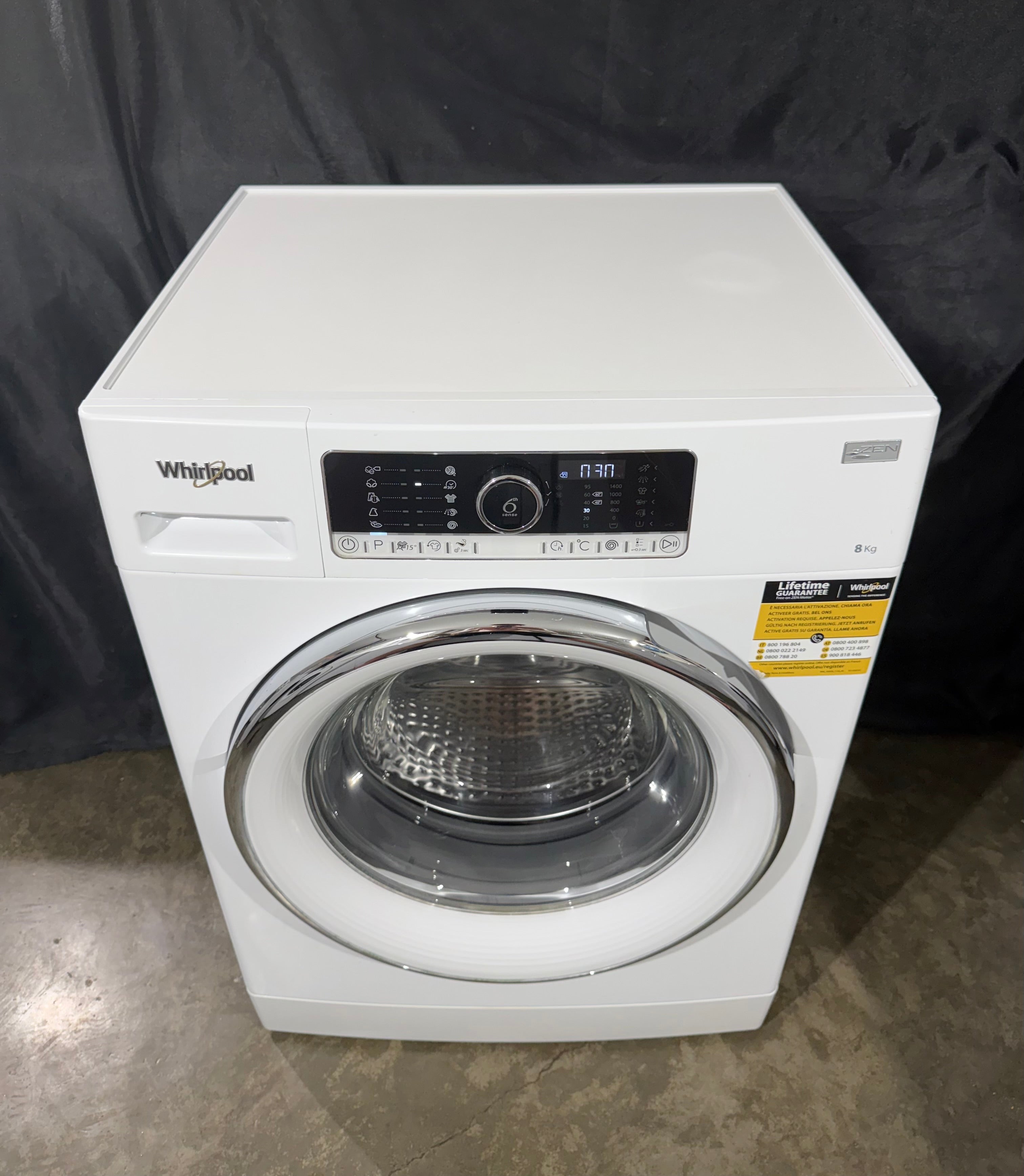 Whirlpool 8kg ZEN elöltöltős mosógép