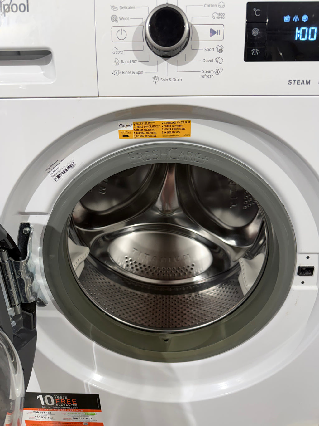 Whirlpool 7kg elöltöltős mosógép